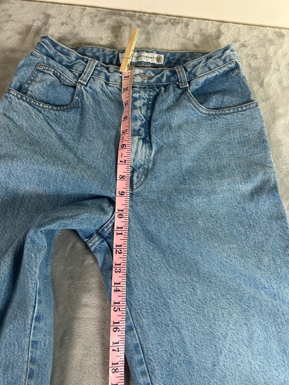 Gloria Vanderbilt High-Rise straight leg Blue Denim Jeans - Picture 9 of 14